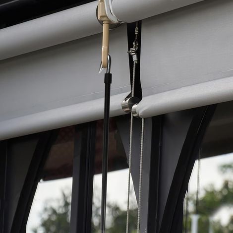 Poignée pivotante à bras basculant de 120 cm pour store vénitien, idéale pour les fenêtres hautes et larges - accessoires pratiques (1/5)