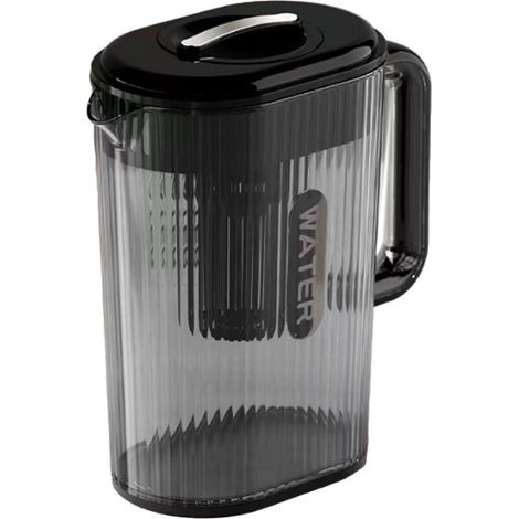 Distributeur d'eau froide en verre avec filtre intégré - Grande capacité pour la maison et le réfrigérateur - Boissons chaudes et froides - Poignée ergonomique - Idéal pour les tisanes et l'hydratatio (1/5)