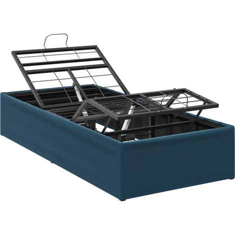 Electric Adjustable Bed Frame Blue 200 x 80 x 33.5 cm Steel vidaXL (1/5)