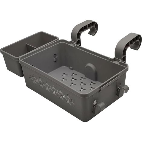 Panier de rangement pour piscine avec système de drainage – Panier pour piscine hors-sol / étagère de bord de piscine (1/5)