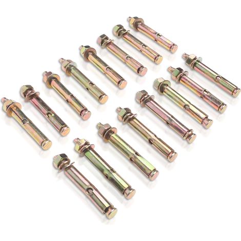 Cheville À Expansion - Boulon À Expansion En Acier Carbone Q235 - M6 X 60 Mm - Pour Béton Parpaing Pierre - Lot De 10 (1/5)