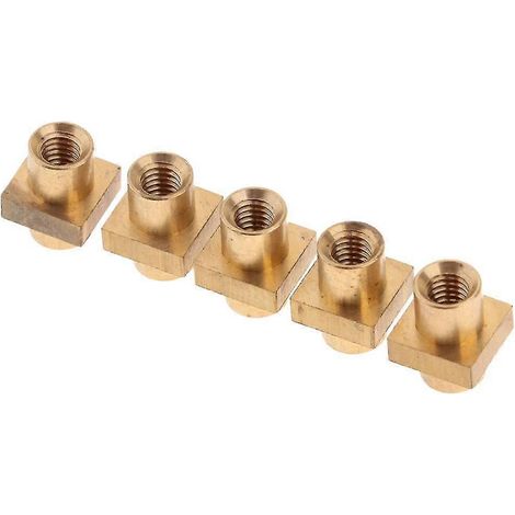 Remplacement pour inserts carrés en laiton à filetage grossier en 5 pièces avec écrous moletés intégrés (1/4)