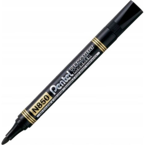 Marqueur Permanent - Pointe Ronde 4,5 mm - Encre Noire - Pour Métal Verre Plastique Bois - 780 Mètres - 1 Pièce
