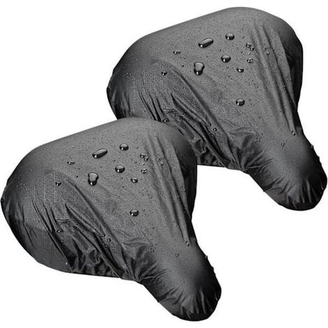 Housse de selle en PVC imperméable, facile à transporter et compatible avec la plupart des vélos, notamment les vélos de course - noire-AquaForge (1/3)