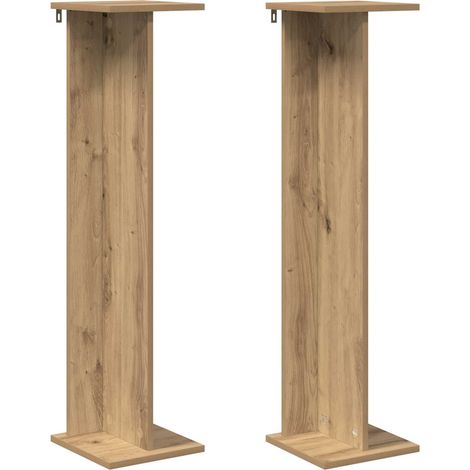 vidaXL Support de Plante 2 pièces Chêne artisanal 25 x 25,5 x 100,5 cm