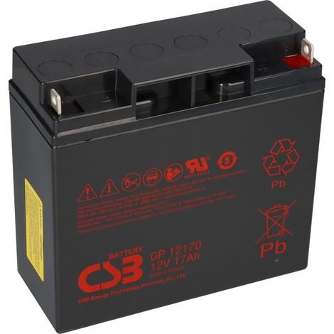 CSB GP12170 AGM Bleiakku 12V 17Ah M5-Flachpol / B1-B3 gemäß Ausführung (1/5)