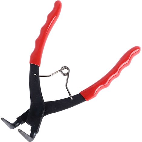 Pince à circlips robuste à ressort, coudée à 90°, longueur 7 pouces, en acier au carbone. (1/5)