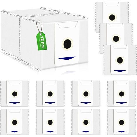 Lot de 12 Sacs à Poussière pour robot Aspirateur Ecovacs Deebot T30 Omni/T30 Pro Omni, Station D'aspiration, Pièces de Rechange, 3 L Grande Capacité Accessoires (blanc) (1/5)