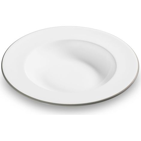 Gmundner Keramik Grauer Rand, Assiette à soupe Gourmet (Ø 24cm) (1/3)