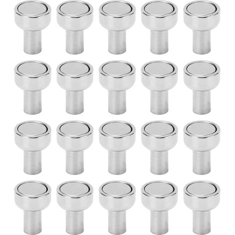 20pcs Aimant Néodyme D10-2kg Base Pot, Crochet Magnétique à Ventouse, Aimant Puissant en Fer Bore, Support de Fixation (1/5)