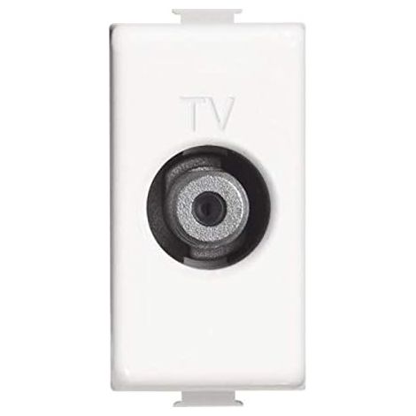 Matix Presa Coassiale TV Derivata diretta per impianti di antenna, 1 Modulo Avorio