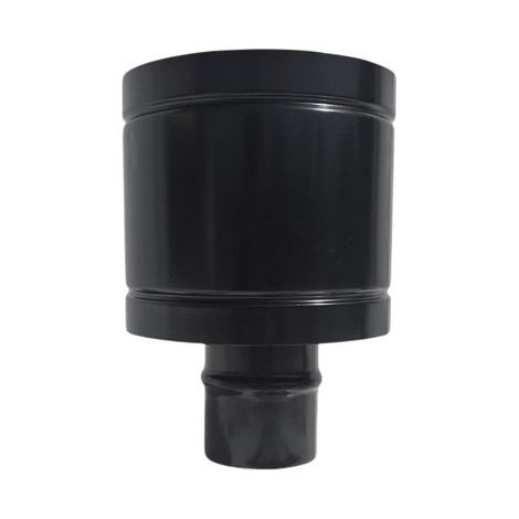 CAPPELLO ANTIVENTO INOX304 PER CANNE FUMARIE A PELLET NERO- Diam. 100- DK- pezzi 1