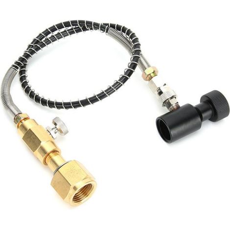 Kit Adaptateur Co2 - Ressort 24 Pouces TR21-4 - Valve De Décharge Asa Noir - Compatible Sodastream Soda Club - 1 Pièce (1/5)