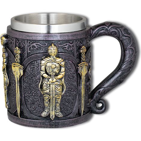 Taza Resina Templario Dorado