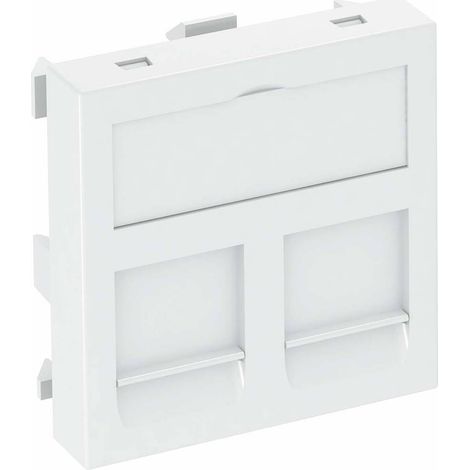 OBO Bettermann Support de technique de données pour 2 modules de raccordement Type RM 45x45mm polycarbonate blanc pur RAL 9010, 6119292 (1/2)