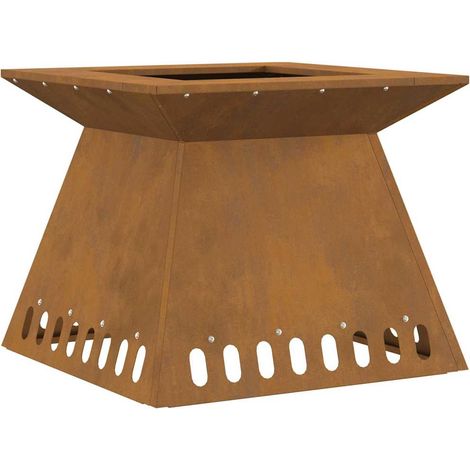 Braise Marron 48 x 48 x 40 cm Acier résistant aux intempéries CFW487651 (1/5)