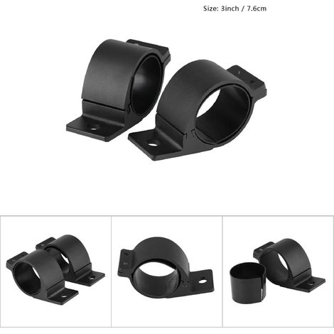 Support de Montage pour Barre de LED 3 pouces, Phare de Conduite Tout Terrain, Fixation par Colliers pour Véhicule 4x4, Lampe de Route (1/4)