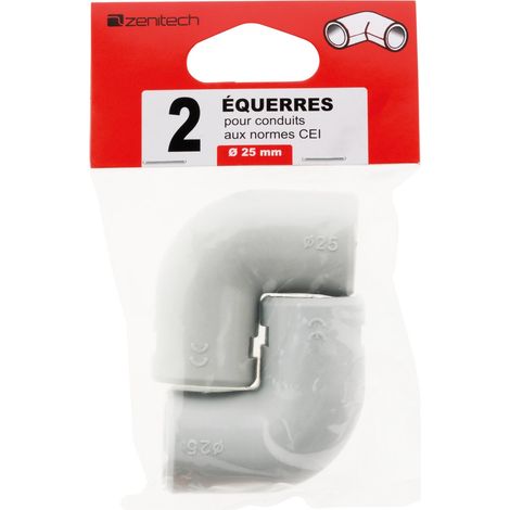 2 Esquinas para conductos ø 25mm - Gris