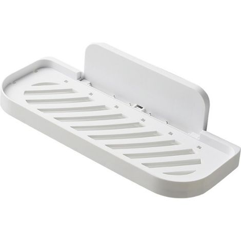 Étagère de douche murale auto-adhésive sans perçage, idéale pour la salle de bain et la cuisine. (1/5)
