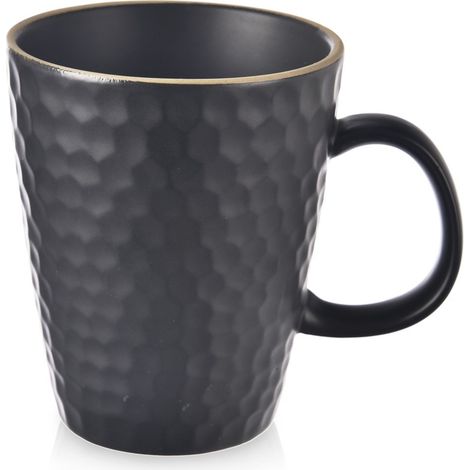 Schwarze TEA TIME Keramiktasse 420 ml (1/4)