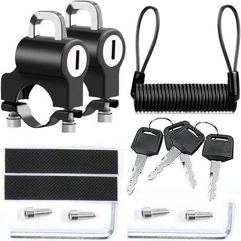 Motorcycle Helmet Locks with 4 Keys, Universal Lock with 1 Reminder Rope (1/5)
