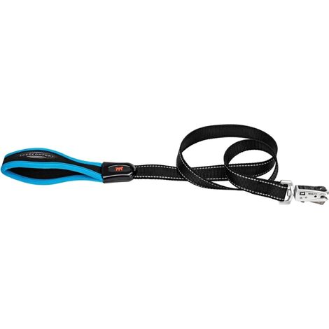 Laisse pour Chien Taille Moyenne, Mousqueton avec Mécanisme Magnétique, Poignée rembourrée, Nylon. Taille 120 cm, Bleu (1/5)