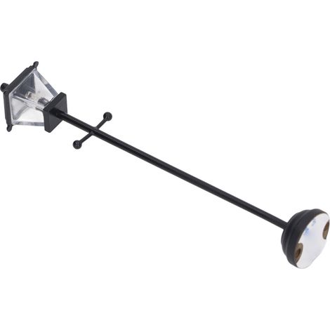 Lampadaire miniature LED noir à l'échelle 1/12 pour maison de poupée, idéal pour la décoration. (1/5)