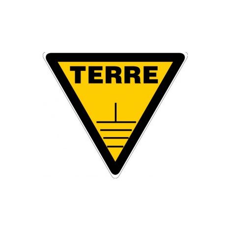 Panneau Danger prise de terre - Rigide Triangle 300mm - 4200170