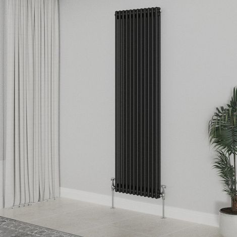 WarmeHaus Traditional Radiator Black Double Column 1800x560mm (1/5)