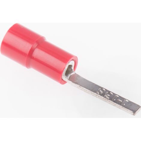 Cosse à sertir type languette, 3mm x 0.75mm, Rouge 16AWG 1.5mm² 22AWG 0.5mm² Non-Enveloppé (1/2)