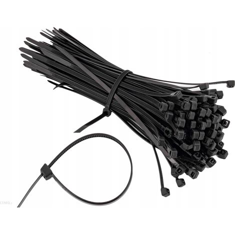 Fascette per cavi in nylon nero 300x4,8 mm UV 100 pezzi (100) (1/3)