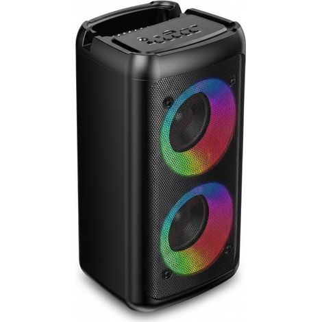 Enceinte Bluetooth BSL-S21 avec éclairage sur Les Haut-parleurs 2 Haut-parleurs de 4 Pouces 20 W Microphone Offert Batterie de 2400 mAh Radio FM et Lecteur MP3 Via USB Chargement USB-C (1/5)