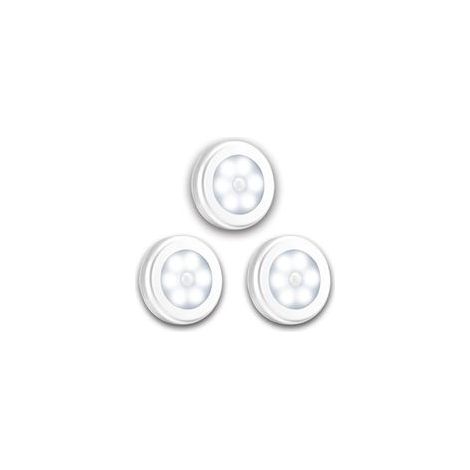 3er-Set LED-Nachtlichter mit Bewegungsmelder, batteriebetriebene Wandleuchten für Flur, Bad, Schlafzimmer und Küche. – Crezuo