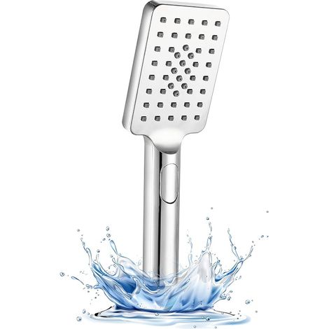Anti Limescale Shower Head, Multi-functional Chrome ABS Hand Shower Head Bathroom Shower (1/5)