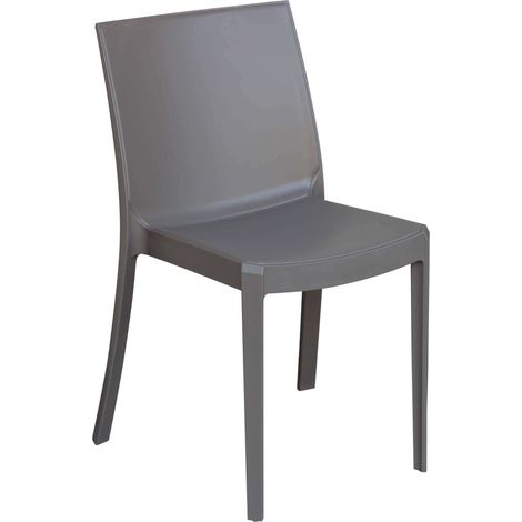 Startbarer Außenstuhl mit Gema Polypropylenstruktur - DarkGray