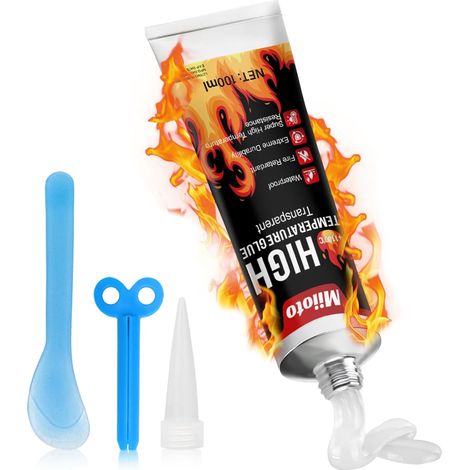 Colle Haute Temperature 100ml, Colle Refractaire, Colles Joint Poele a Bois (1/5)
