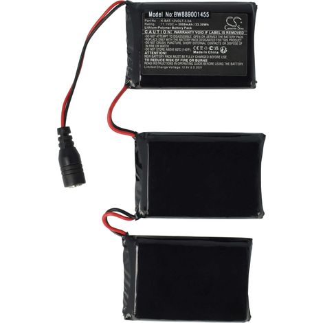 vhbw Batería compatible con Macna Gloves 12V 3A 3 guantes de moto calefactados (3000 mAh, 11,1 V, Li-poli) (1/4)
