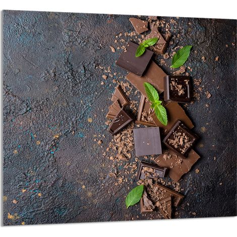 PANNELLO IN VETRO PER CUCINA 65x60 Cioccolato (1/5)