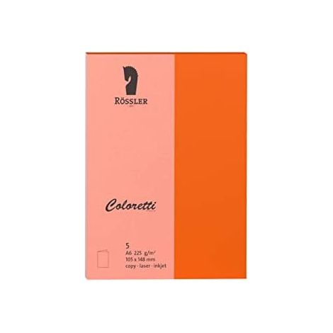 Cartoncino doppio a6 5 pezzi arancione (1/2)