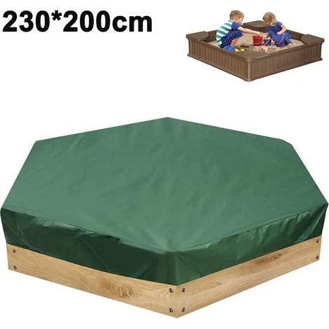 Couverture de bac à sable avec cordon de serrage, imperméable, carrée, en tissu Oxford, pour piscine ou jardin extérieur. (1/5)