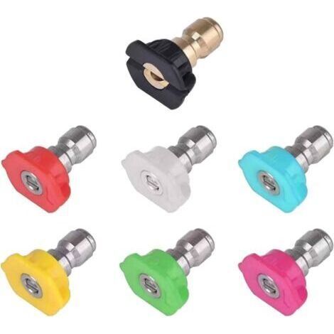 7 Pieces High Pressure Washer Nozzles, 1/4 Quick Connect, for Car Washing and Gardening, Compatible with Other Pressure Washers (1/5)
