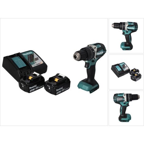 Makita DHP 484 RF Akku Schlagbohrschrauber 18 V 54 Nm Brushless + 2x Akku 3,0 Ah + Ladegerät (1/5)