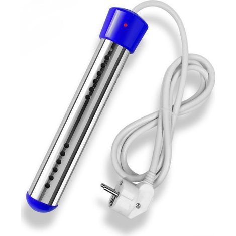 Jeffergarden Thermoplongeur Baignoire 1500W Thermoplongeur éLectrique Thermoplongeur De Voyage,Thermoplongeur En Acier Inoxydable,Chauffe-eau électrique Thermoplongeur de piscine (1/4)