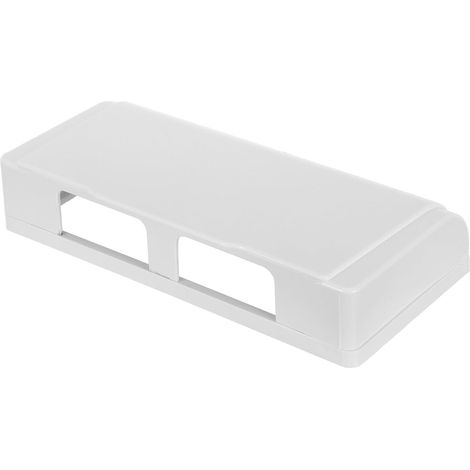 Boîte de Protection Adhésive 4 Prises Murales en Plastique Blanc Résistante à L'usure pour Salle de Bain et Extérieur (1/5)