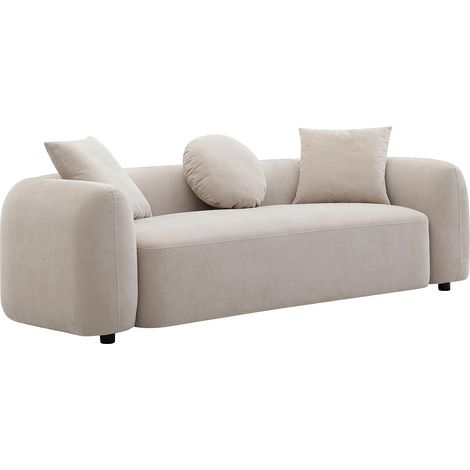 Divano 3 posti in tessuto beige OXILA