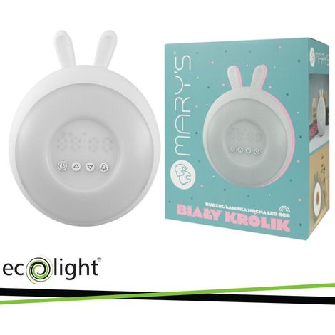 SVEGLIA/LAMPADA NOTTURNA A LED RGB CONIGLIO BIANCO MARY S (1/2)
