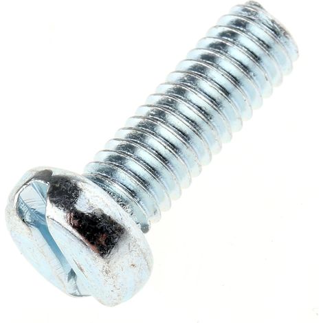 Vis à métaux RS PRO M4 à tête Cylindrique fendue en Acier, 12mm ( Prix pour Sachet de 100 ) (1/2)