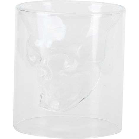 Verre à vin de 250 ml, chope à bière innovante à double paroi en forme de crâne pour bar, karaoké ou club. (1/5)