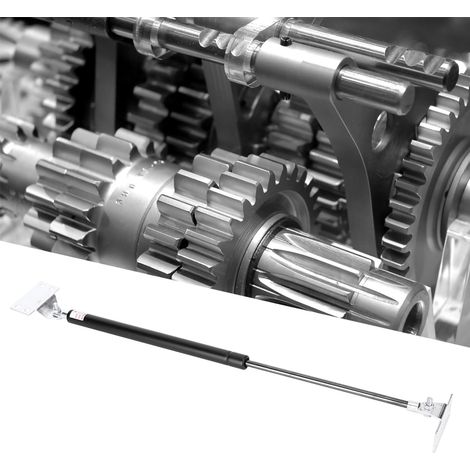 Vérin à gaz hydraulique pour couvercle, entraxe 500 mm, course 200 mm, pression 100 N (tête carrée) (1/5)