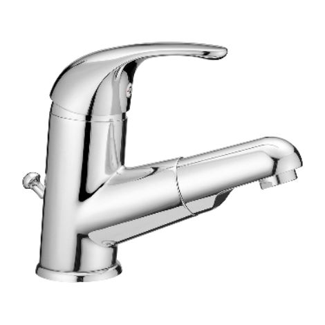MONOCOMANDO LAVABO CON DOCCETTA ESTRAIBILE Cromo PB